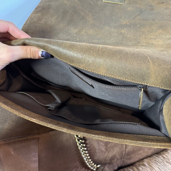 RARE Chanel Paris-Edinburgh Boy Flap Bag in Quilted Aged Calfskin With Nubuck - Picture 11 of 14